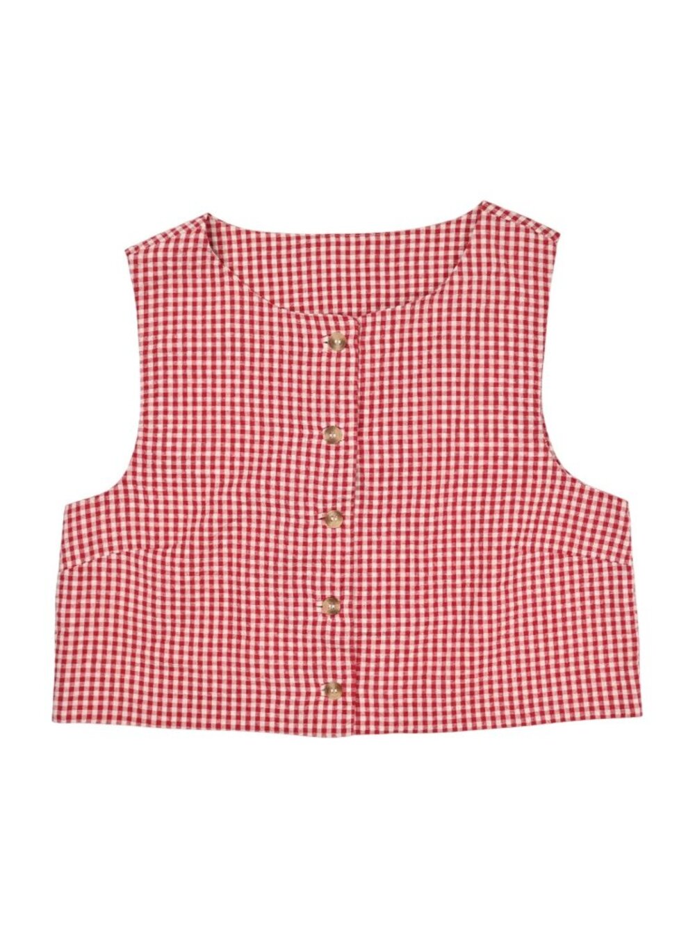 Posse Rio Gingham Top in Red